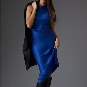 NWT Anthropologie The Perla Racerback Metallic Midi Dress, size medium